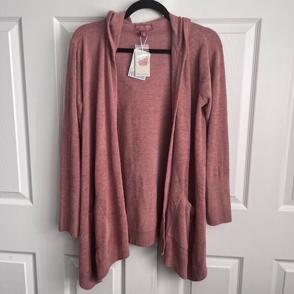 NWT Barefoot Dreams Ultra Chic Lite Hooded Cardigan Size Medium - Picture 2 of 9